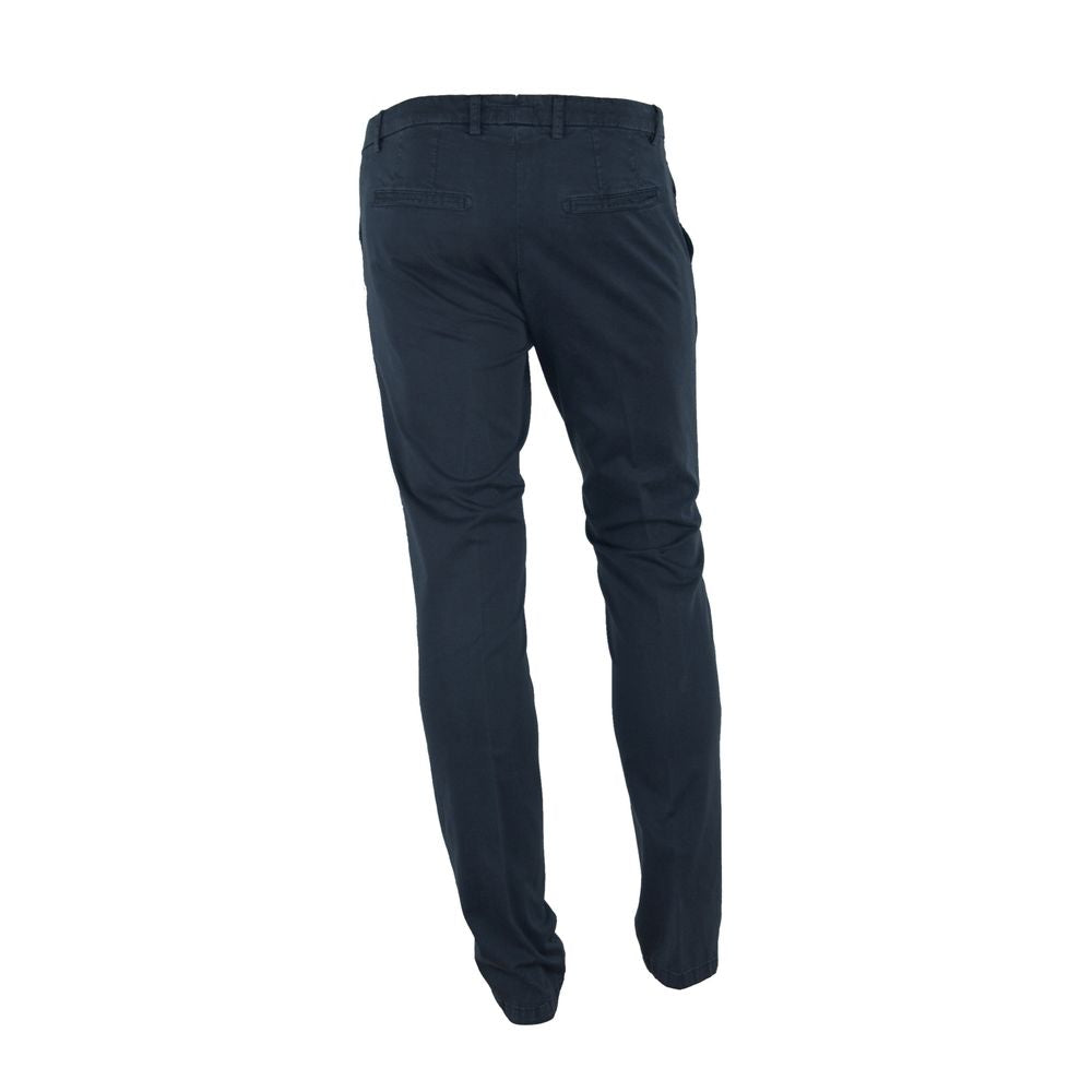 Elegant Blue Summer Trousers - SEHABRANDS