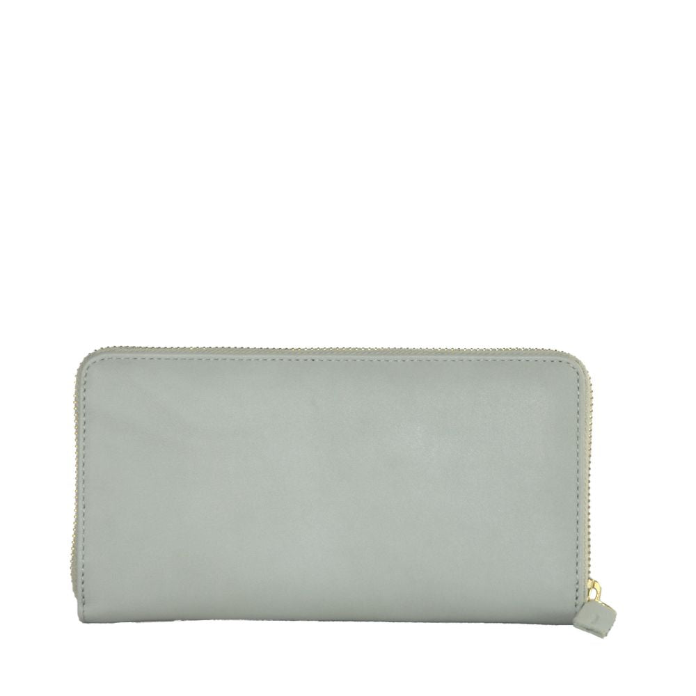 Elegant Grey Calfskin Wallet for Her - SEHABRANDS