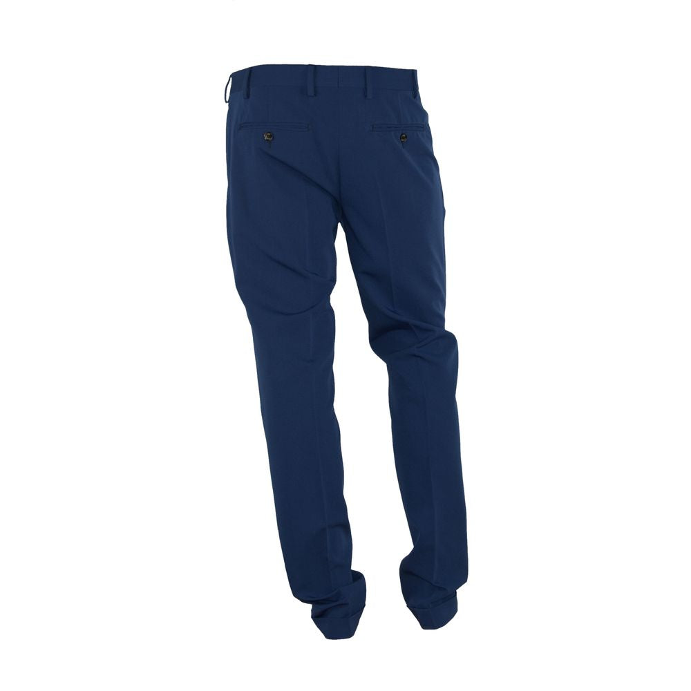 Elegant Blue Trousers for Sophisticated Men - SEHABRANDS