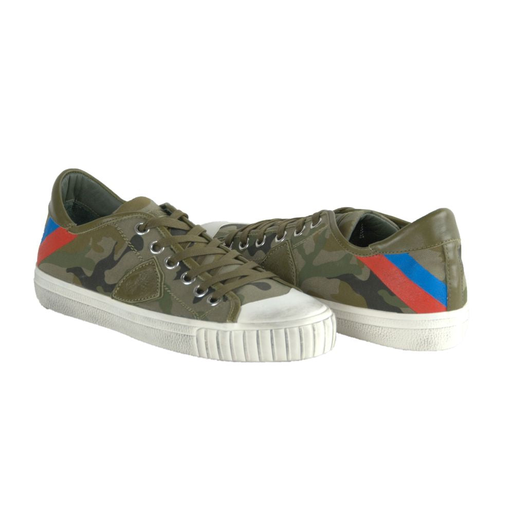 Green Leather Men Sneaker - SEHABRANDS