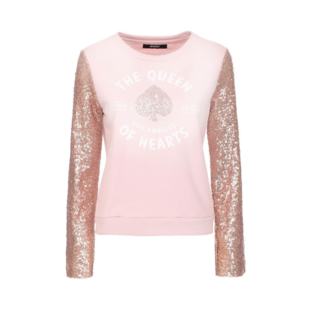 Pink Cotton Women Sweater - SEHABRANDS