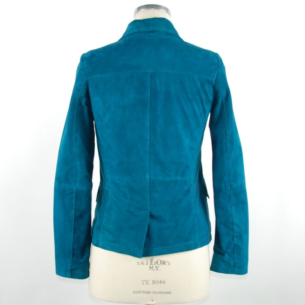 Green Leather Women Jacket - SEHABRANDS