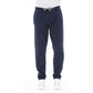 Blue Cotton Men Chino Pants - SEHABRANDS