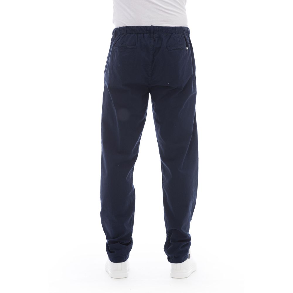 Blue Cotton Men Chino Pants - SEHABRANDS