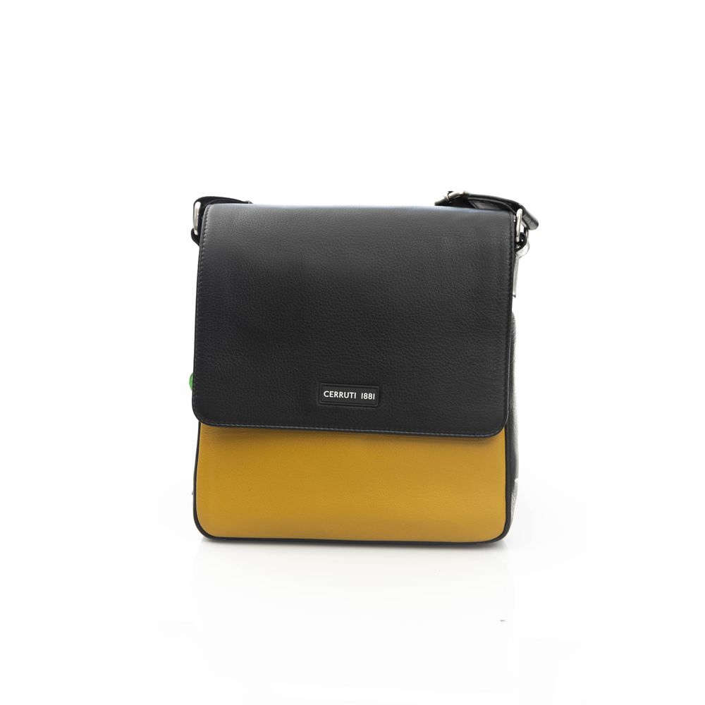 Yellow Leather Men Messenger Bag - SEHABRANDS