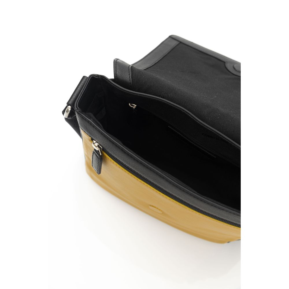 Yellow Leather Men Messenger Bag - SEHABRANDS