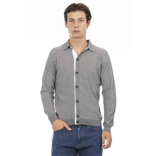 Gray Cotton Men Shirt - SEHABRANDS