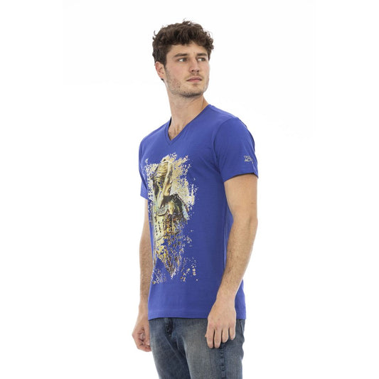 Blue Cotton Men T-Shirt - SEHABRANDS