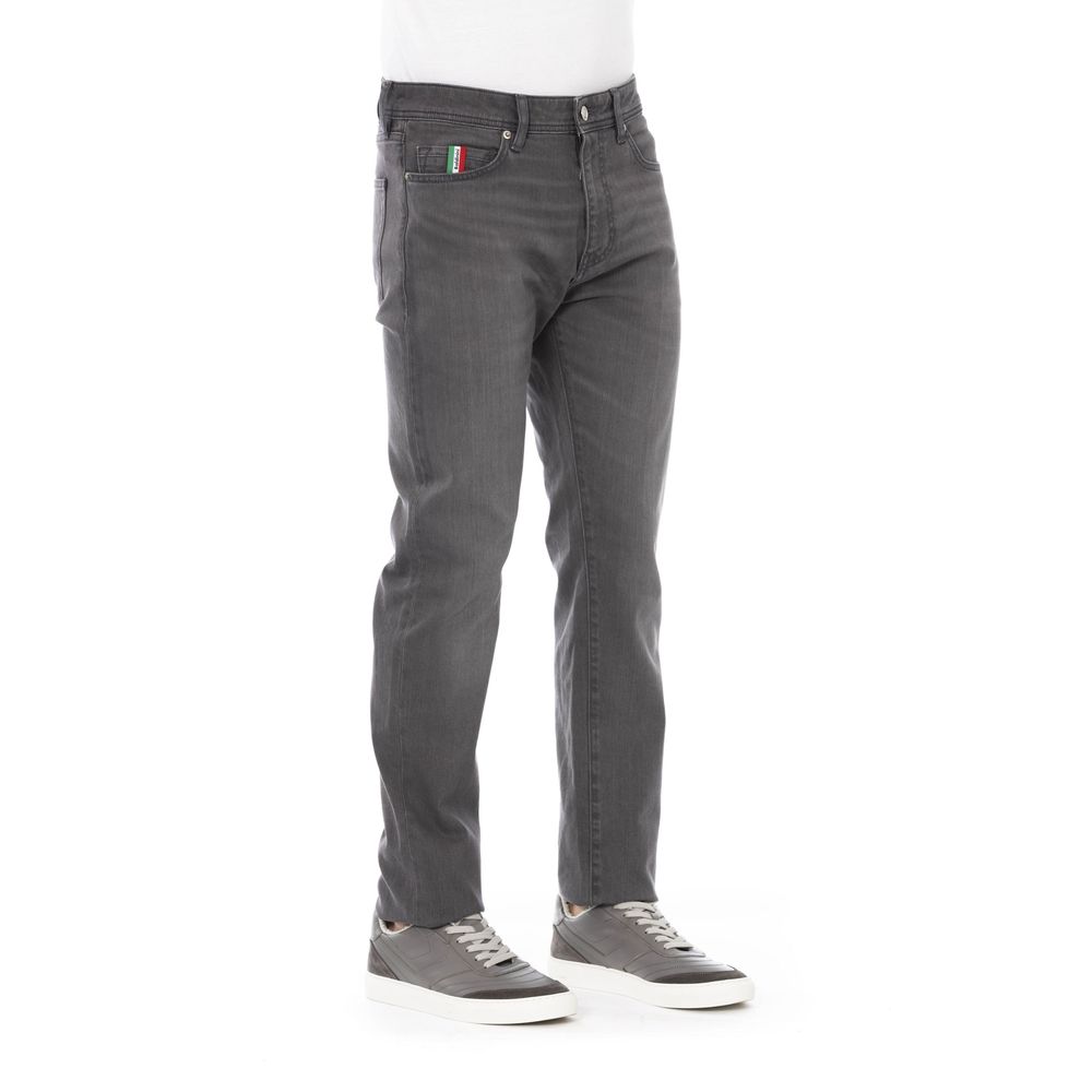 Gray Cotton Men Jeans - SEHABRANDS