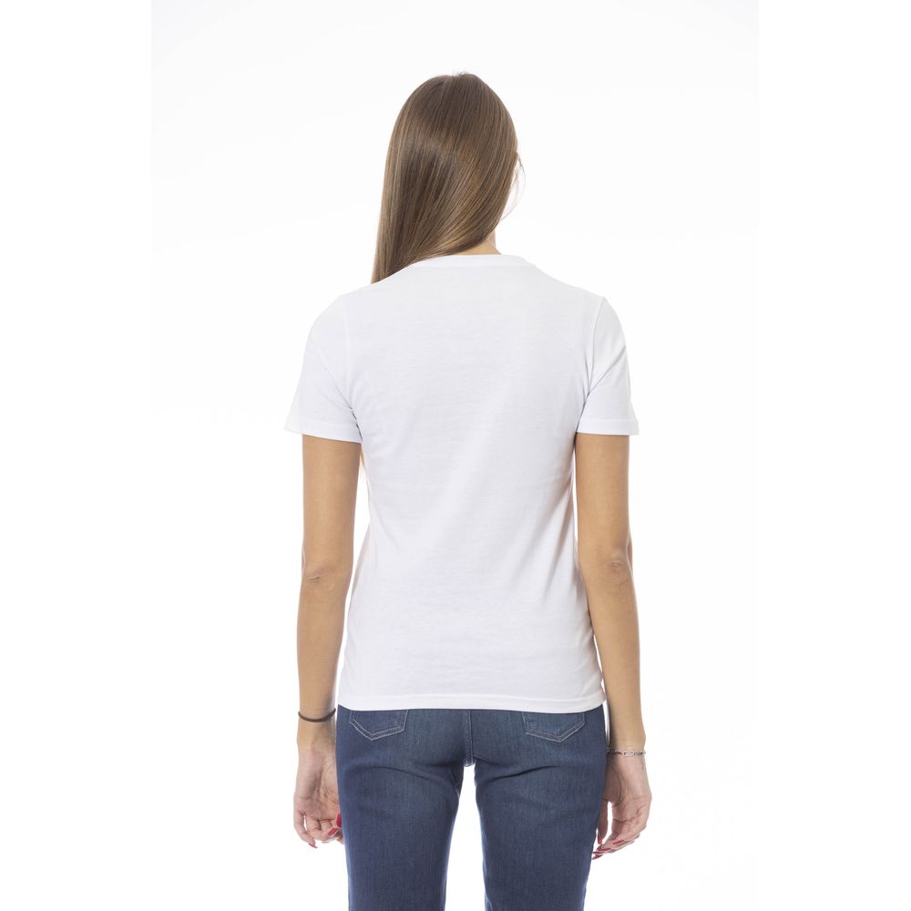 White Cotton Women T-Shirt - SEHABRANDS