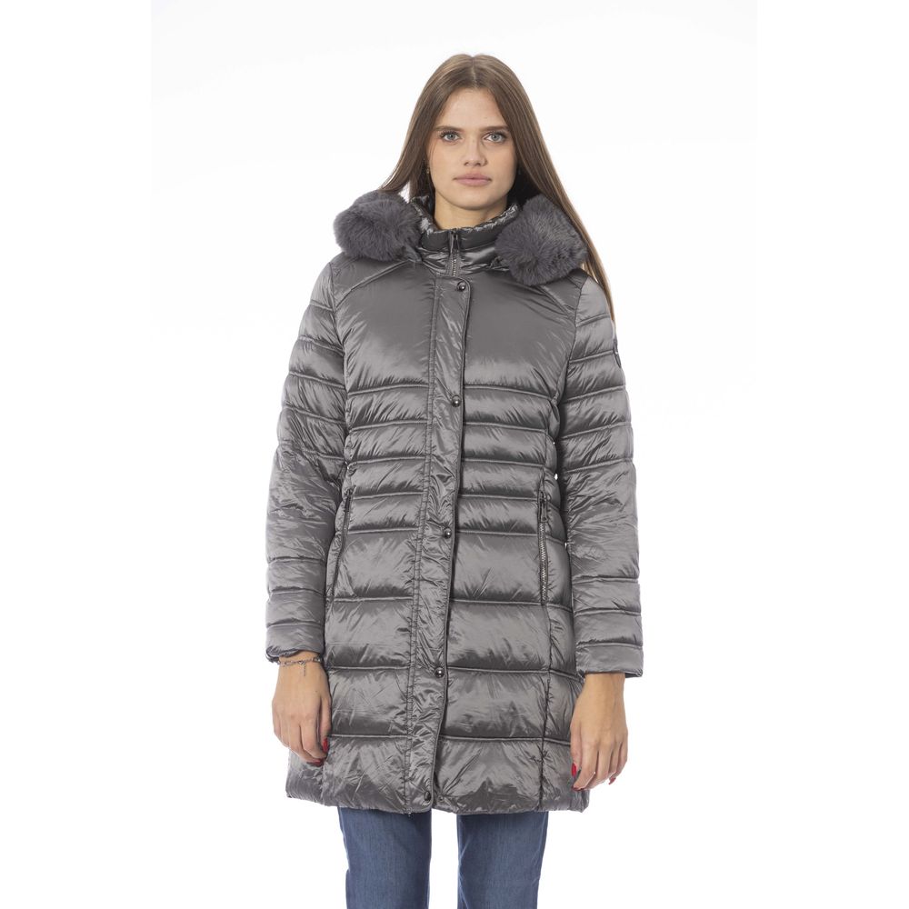 Gray Polyester Women Jacket - SEHABRANDS