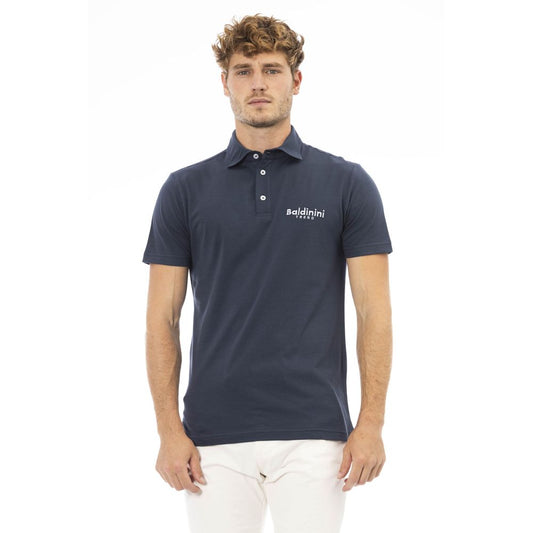 Blue Cotton Men Polo - SEHABRANDS