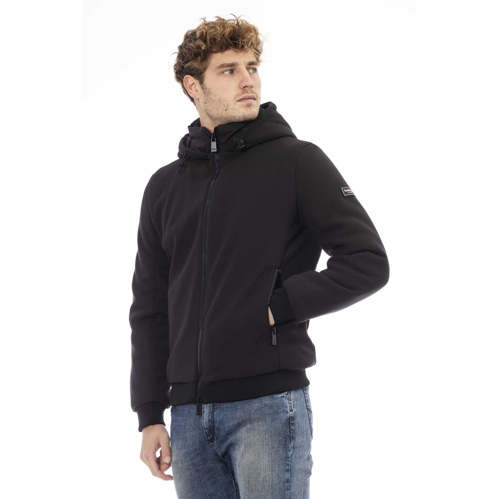 Black Polyester Men Jacket - SEHABRANDS