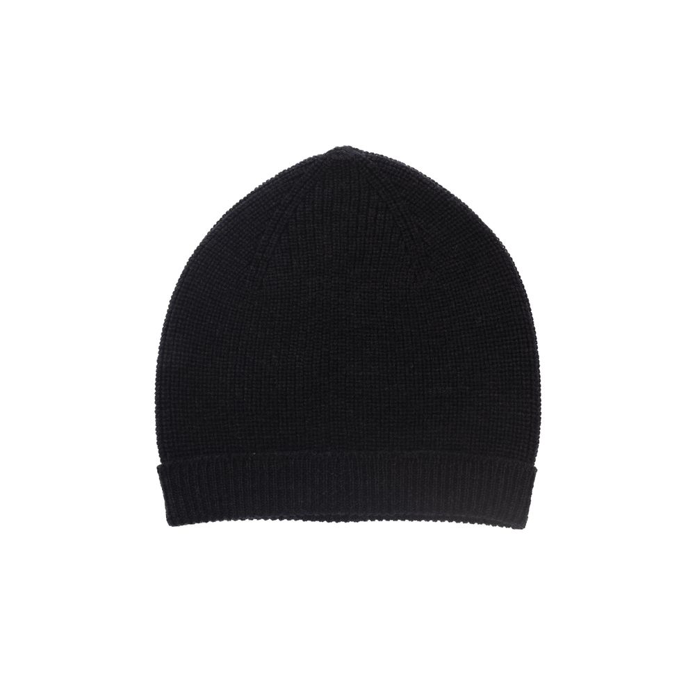 Black Merino Wool Men Hat - SEHABRANDS