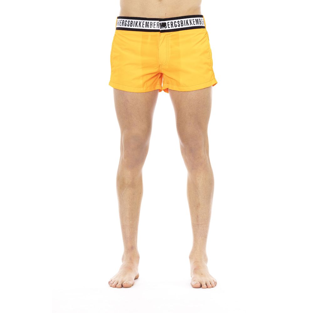 Orange Polyamide Men Swim Short - SEHABRANDS