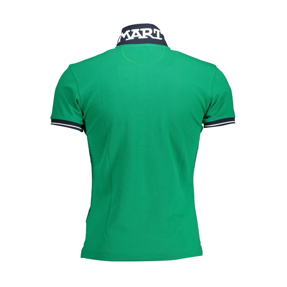 Green Cotton Men Polo Shirt - SEHABRANDS