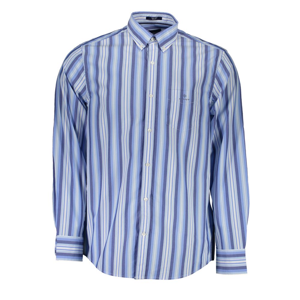 Light Blue Cotton Men Shirt - SEHABRANDS