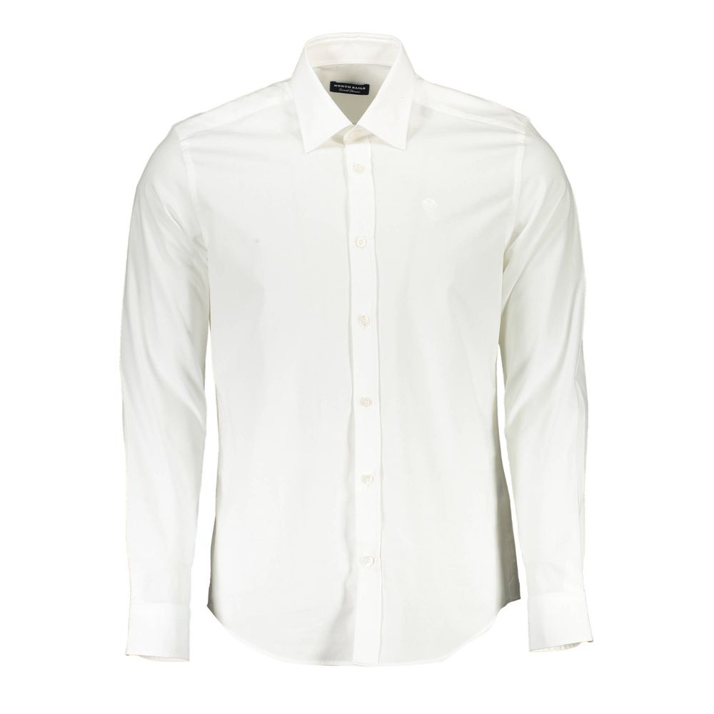 White Cotton Mens Shirt - SEHABRANDS