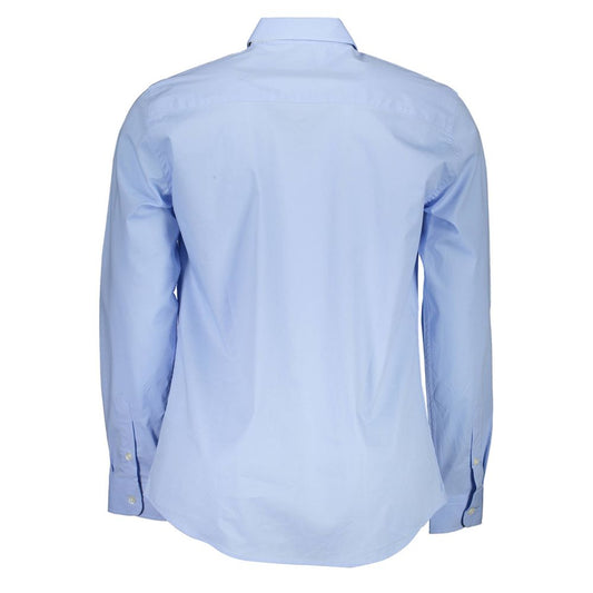 Light Blue Cotton Men Shirt - SEHABRANDS