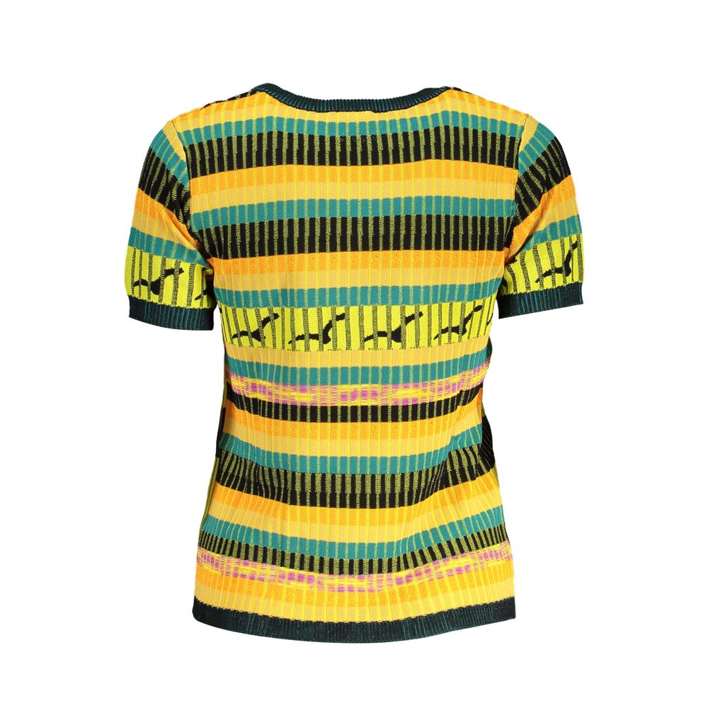 Yellow Viscose Women Sweater - SEHABRANDS