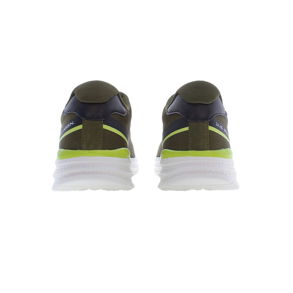 Green Polyester Men Sneaker - SEHABRANDS