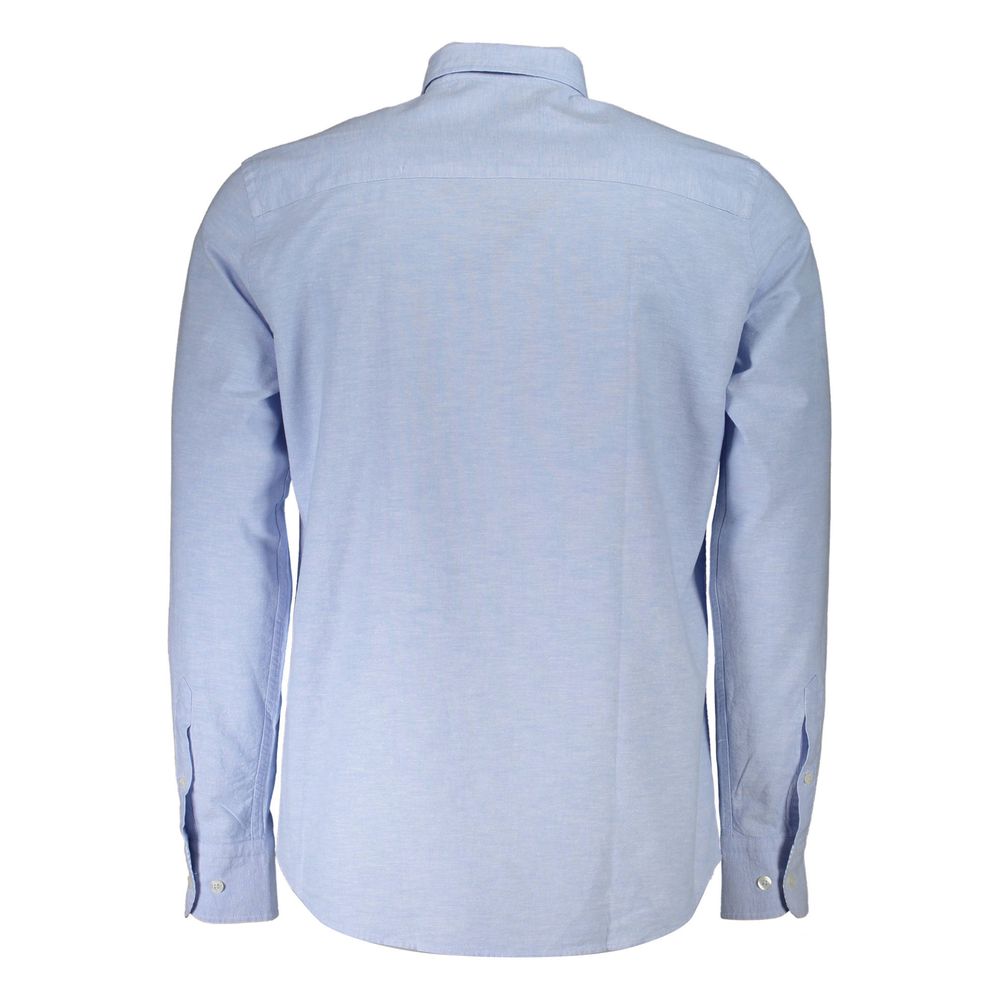 Light Blue Cotton Men Shirt - SEHABRANDS