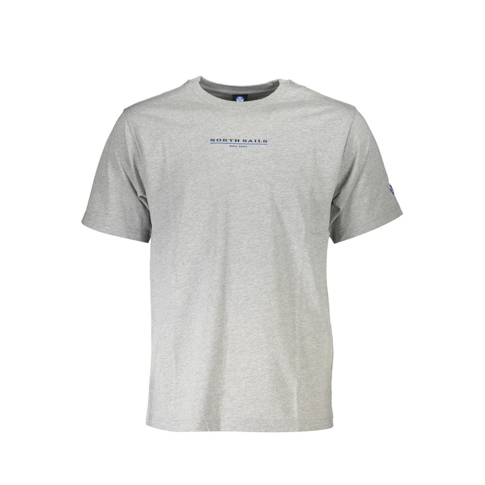 Gray Cotton Men T-Shirt - SEHABRANDS