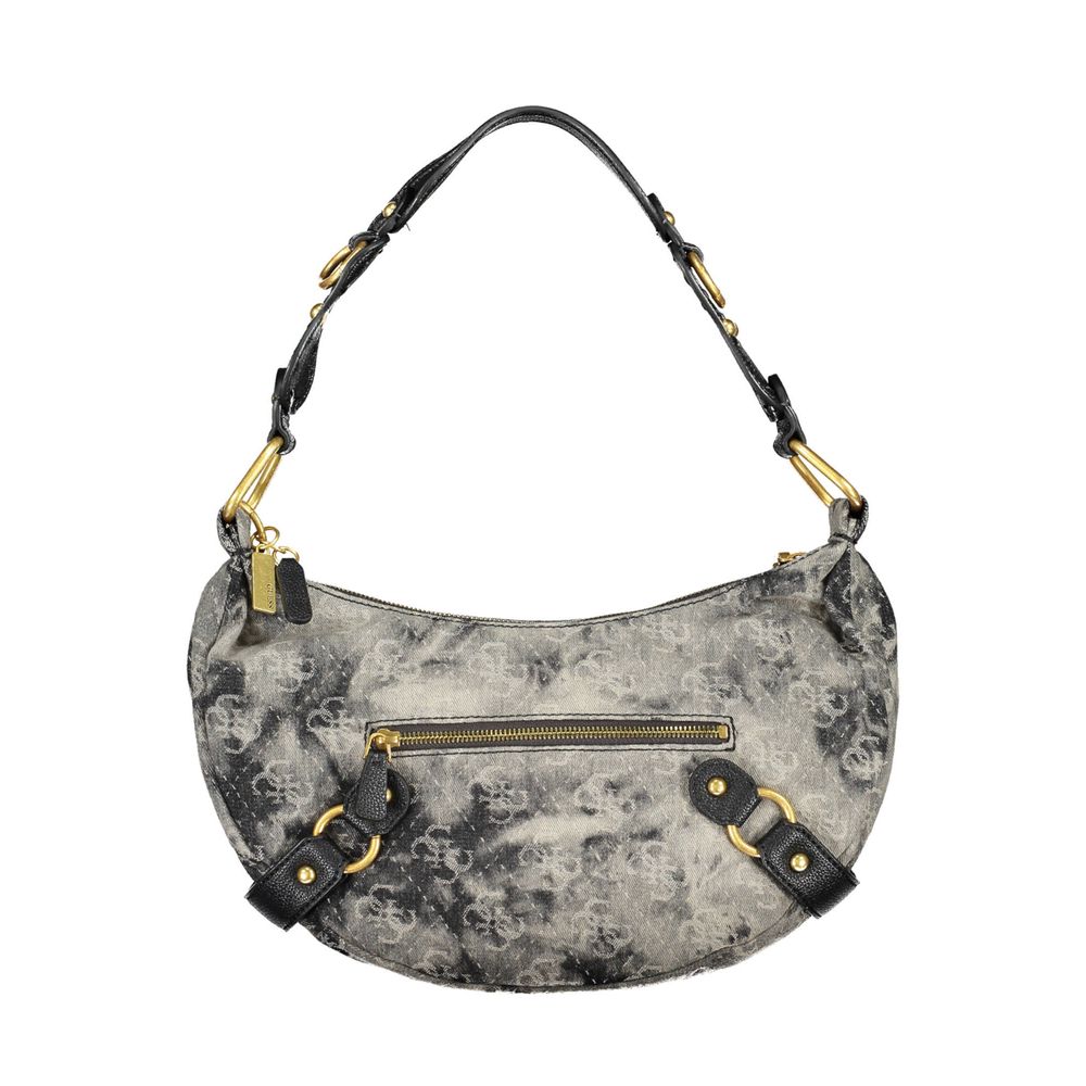 Grey and Black Polyester Handbag - SEHABRANDS