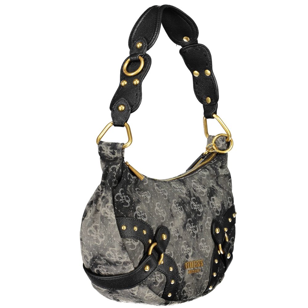 Grey and Black Polyester Handbag - SEHABRANDS