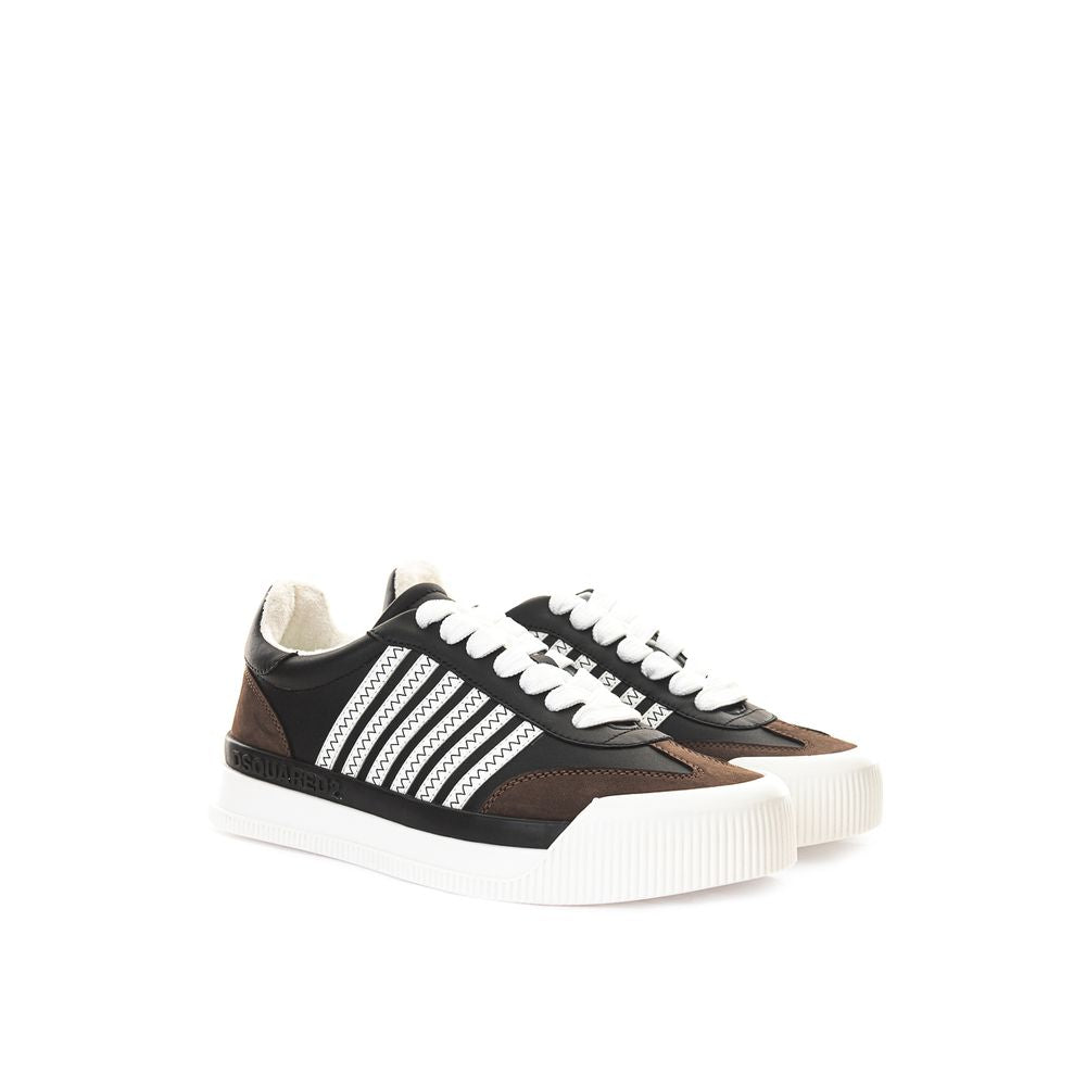 Black Leather Sneaker - SEHABRANDS