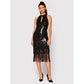 Black Polyester Dress - SEHABRANDS