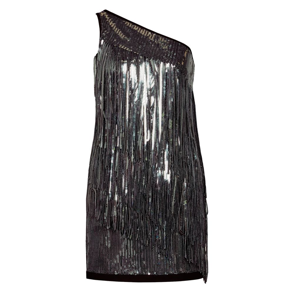 Gray Polyester Dress - SEHABRANDS