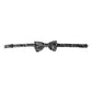 Dolce & Gabbana Black Floral Silk Adjustable Neck Men Bow Tie