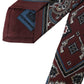 Dolce & Gabbana Bordeaux Printed 100% Silk Adjustable Men Tie