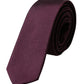 Dolce & Gabbana Bordeaux Solid 100% Silk Adjustable Men Tie