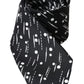 Dolce & Gabbana Black Dotted 100% Silk Adjustable Tie