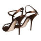 Dolce & Gabbana Bronze Ankle Strap Stiletto High Heels Sandals Shoes