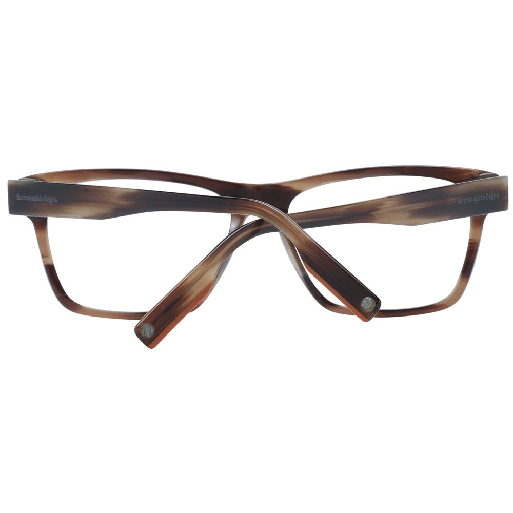 Ermenegildo Zegna Brown Men Optical Frames