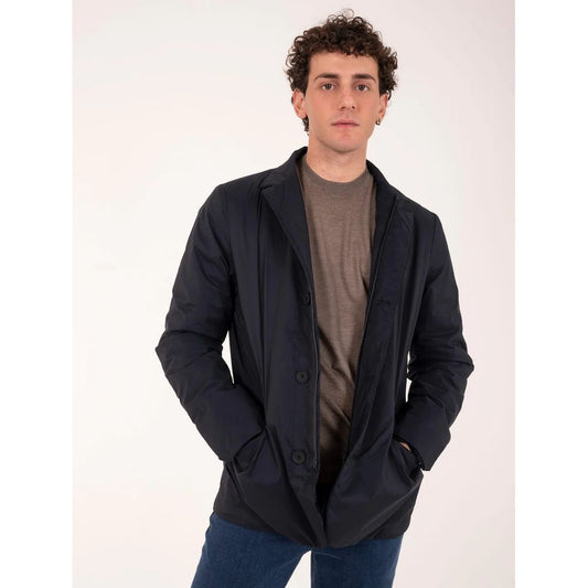 Blue Polyester Jacket - SEHABRANDS