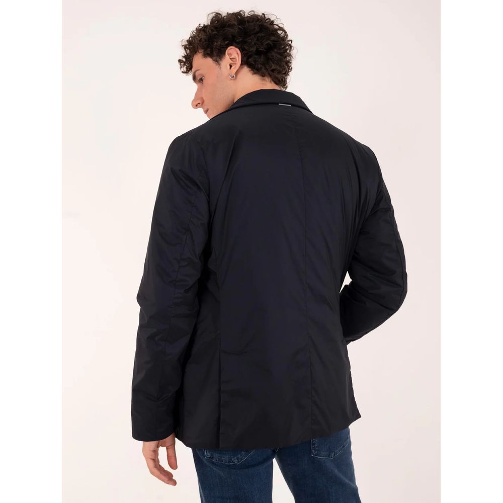 Blue Polyester Jacket - SEHABRANDS