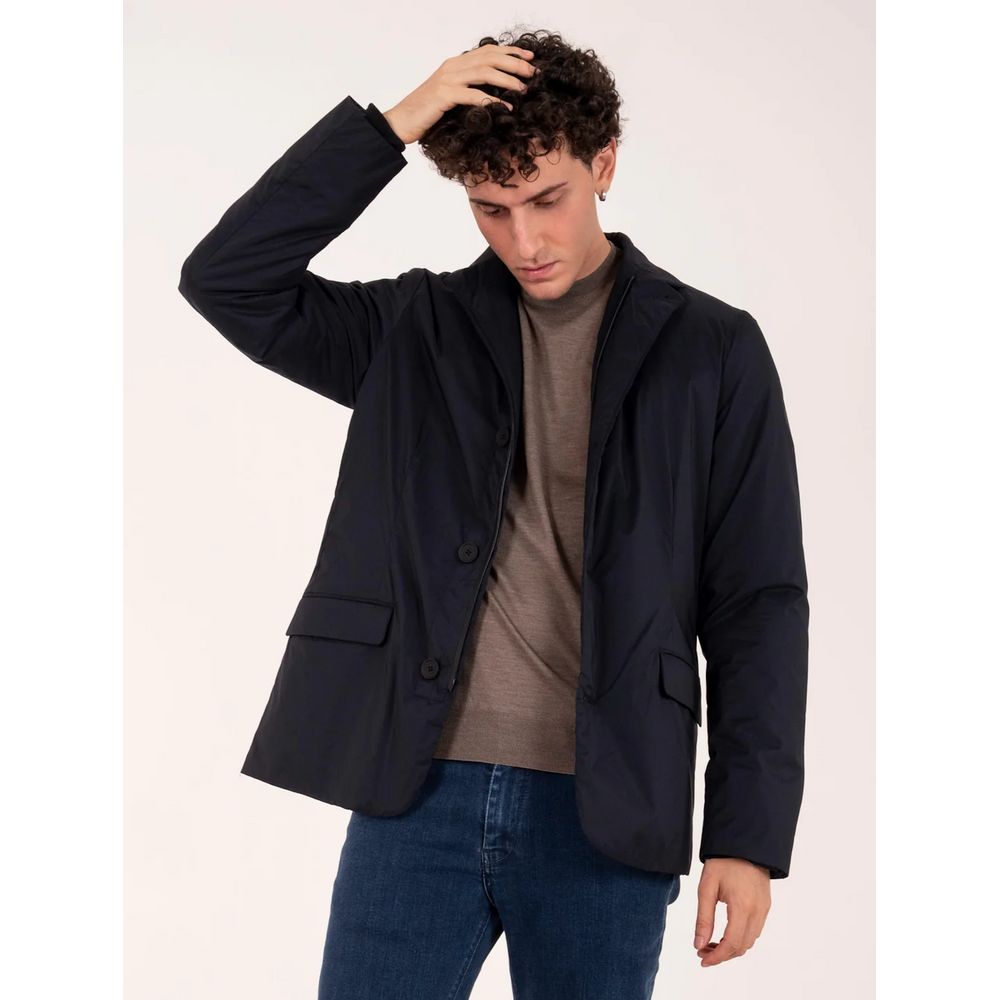 Blue Polyester Jacket - SEHABRANDS