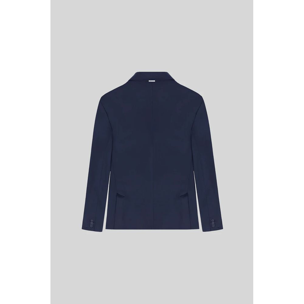 Blue Polyester Jacket - SEHABRANDS