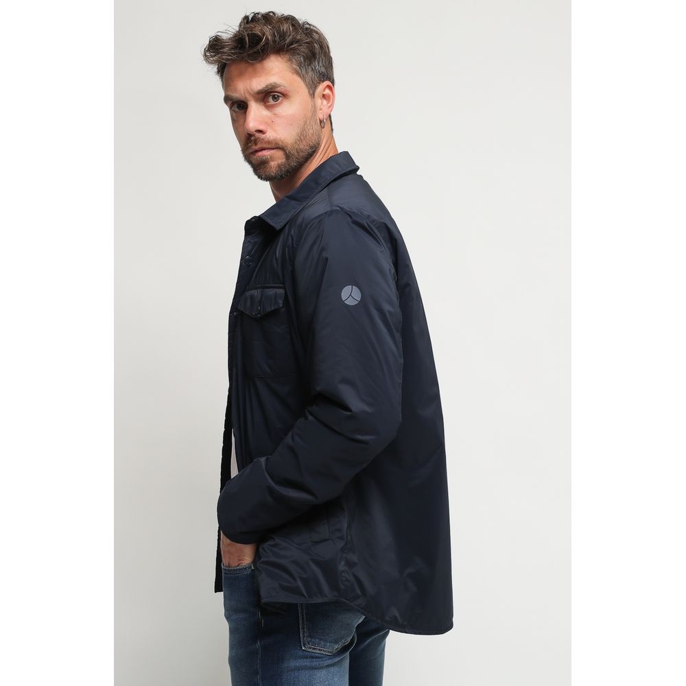 Blue Polyester Jacket - SEHABRANDS