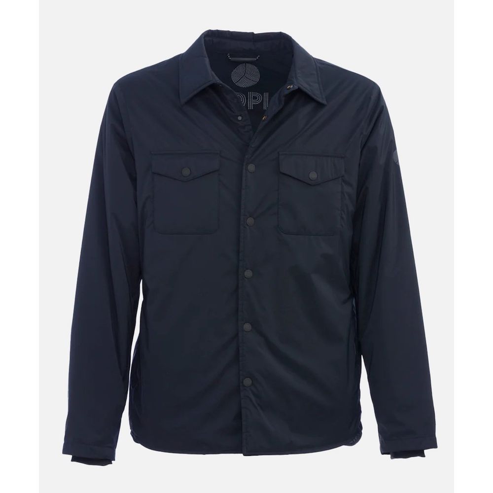 Blue Polyester Jacket - SEHABRANDS