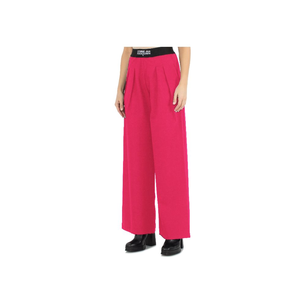 Fuchsia Polyester Jeans & Pant - SEHABRANDS