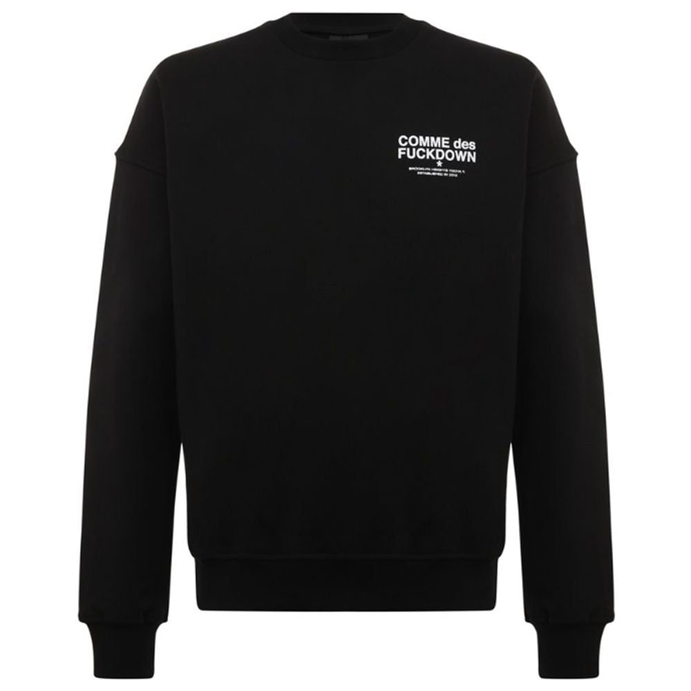 Black Cotton Sweater - SEHABRANDS