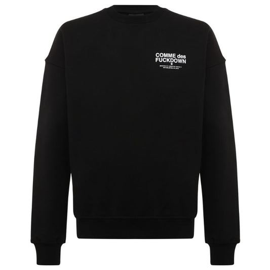 Black Cotton Sweater - SEHABRANDS