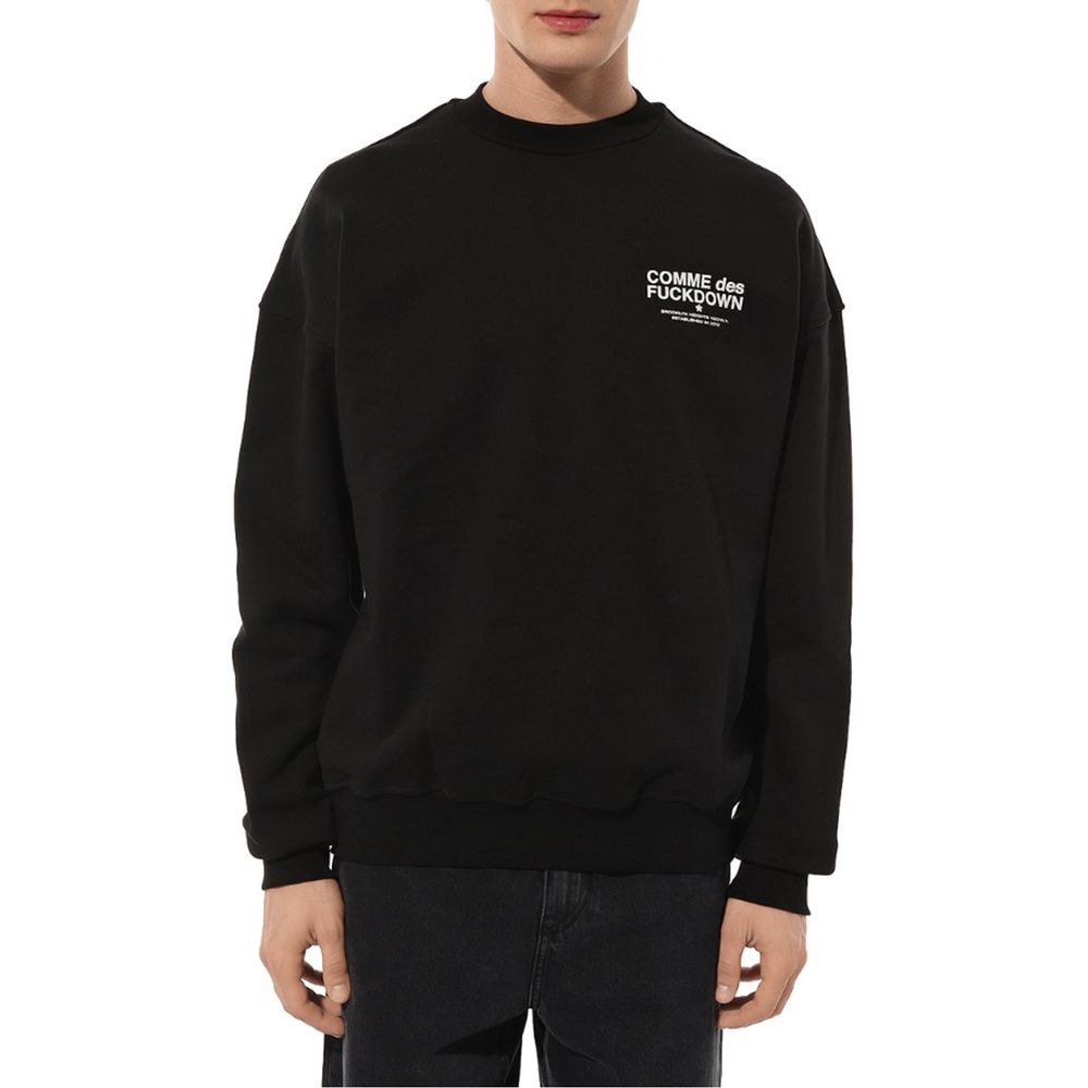 Black Cotton Sweater - SEHABRANDS