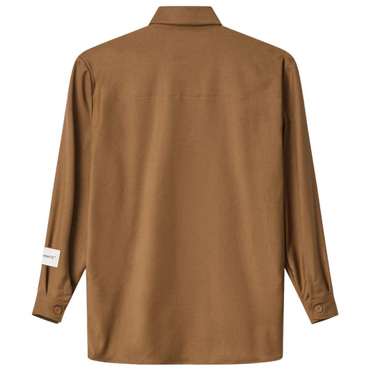 Brown Polyester Shirt - SEHABRANDS