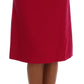 Dolce & Gabbana Elegant Pink Wool A-Line Knee-Length Skirt